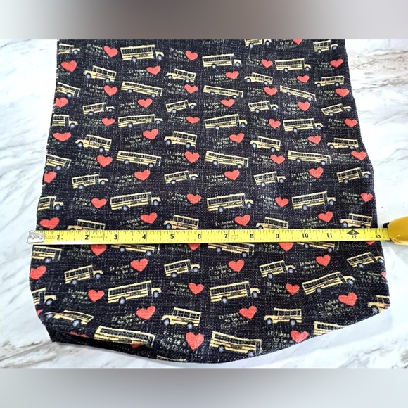 New Custom Made It Takes Heart to be a Bus Driver Canvas Zippered Tote Bag - Picture 4 of 7